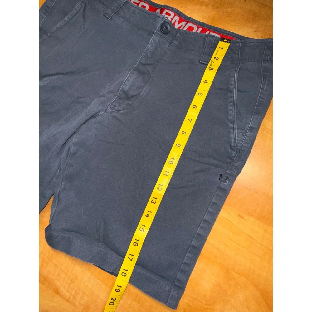 Under Armour Mens Chino Shorts 36 Gray Performance Golf Casual D-Ring Flat Front